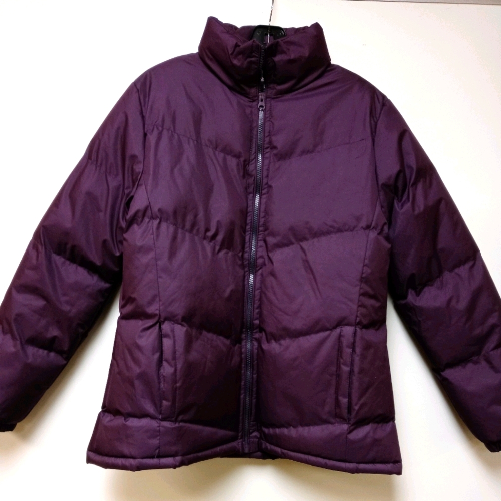 Deep Plum Franklin Allen Puffer Jacket Sz M